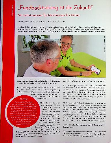 Vorschauseite 1: „Feedbacktraining ist die Zukunft“ Mit nicht-invasivem Tool das Praxisprofil schärfen