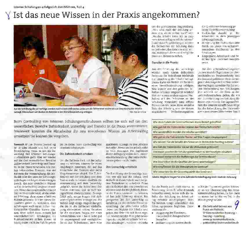 Vorschauseite 1: Ist das neue Wissen in der Praxis angekommen?