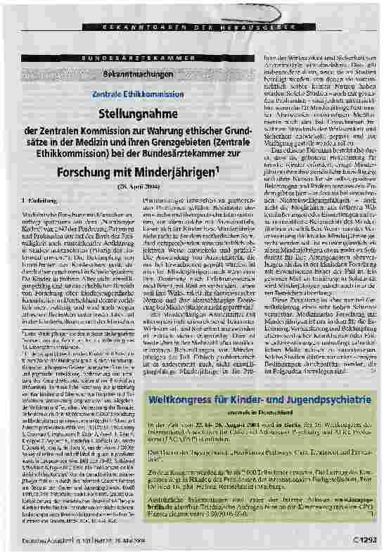 Vorschauseite 1: Forschung mit Minderjährigen
