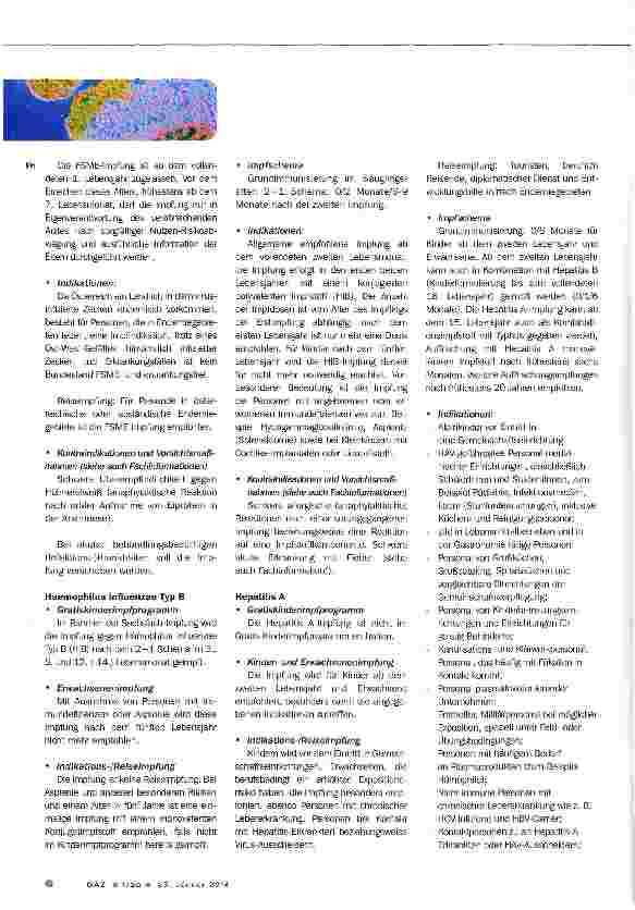 Vorschauseite 5: Impfplan 2014