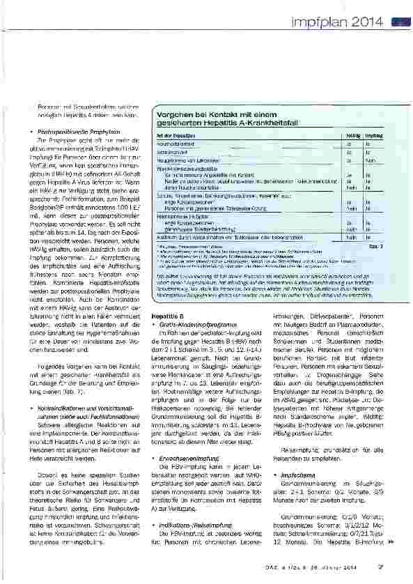 Vorschauseite 6: Impfplan 2014