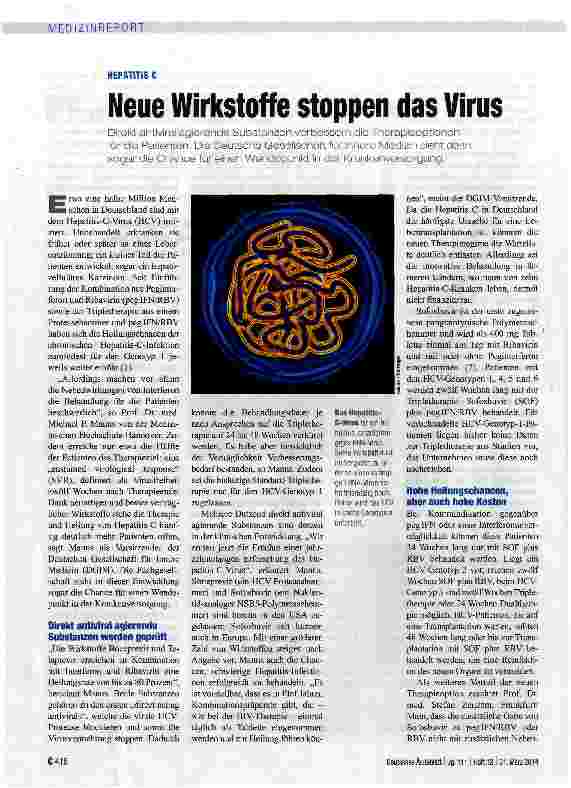 Vorschauseite 1: Neue Wirkstoffe stoppen das Virus