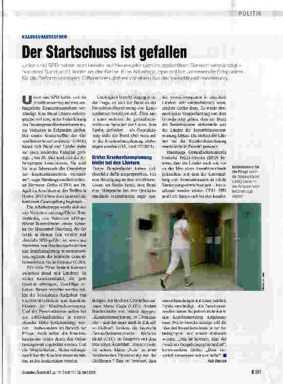 Vorschauseite 1: Der Startschuss ist gefallen