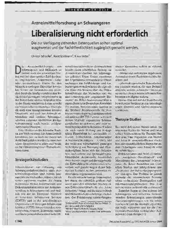 Vorschauseite 1: Liberalisierung nicht erforderlich