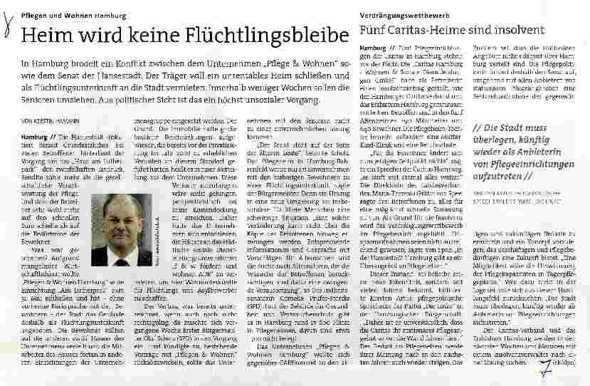 Vorschauseite 1: Heim wird keine Flüchtlingsbleibe