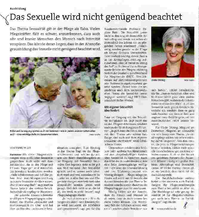 Vorschauseite 1: Ausbildung Das Sexuelle wird nicht genügend beachtet