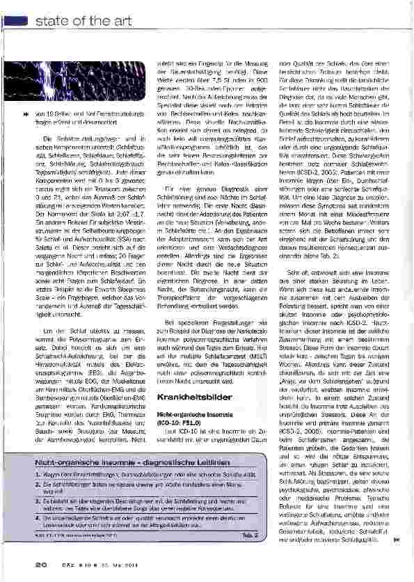 Vorschauseite 3: Schlafstörungen bei psychiatrischen Erkrankungen