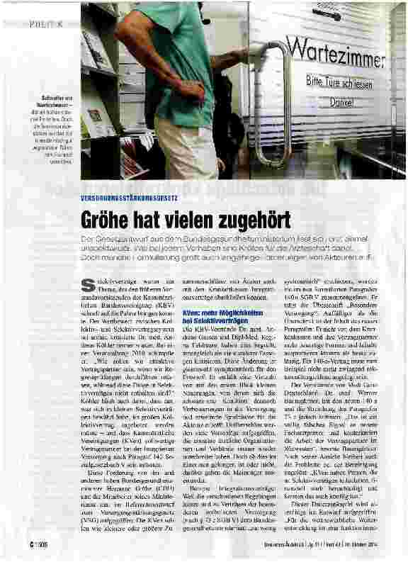 Vorschauseite 1: Gröhe hat vielen zugehört