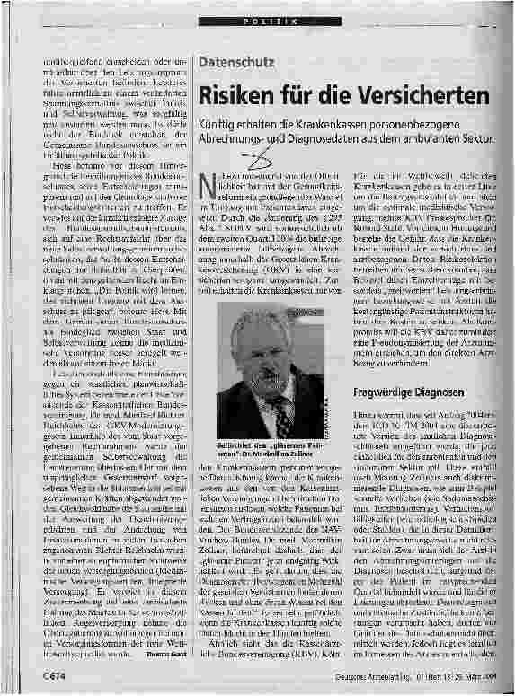 Vorschauseite 1: Risiken für die Versicherten