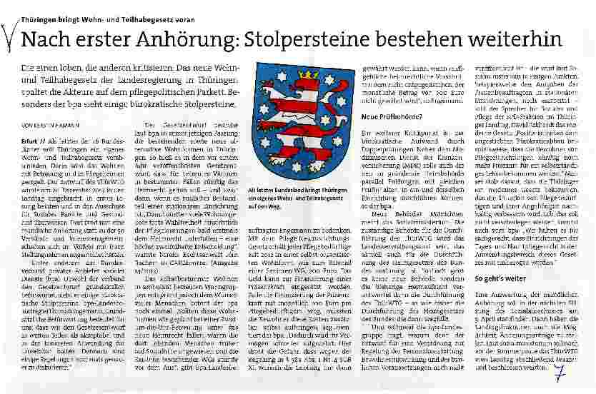 Vorschauseite 1: Nach erster Anhörung: Stolpersteine bestehen weiterhin