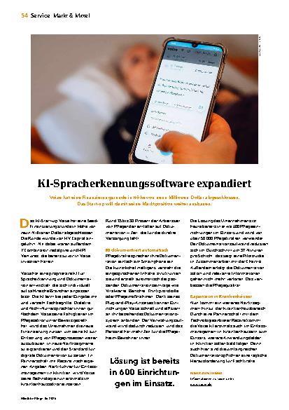 Vorschauseite 1: KI-Spracherkennungssoftware expandiert