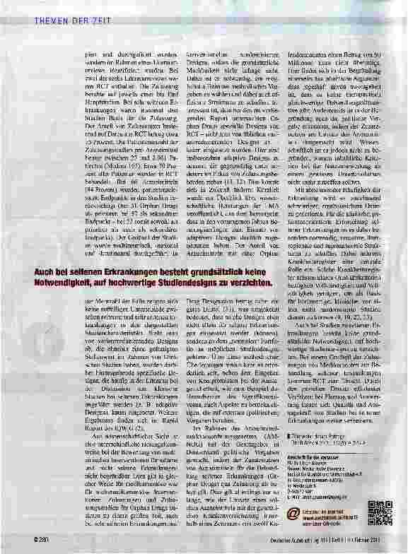 Vorschauseite 3: Randomisierte kontrollierte Studien auch hier der Goldstandard