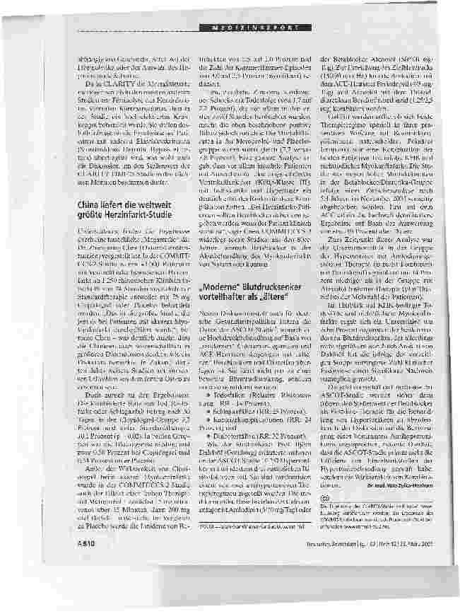 Vorschauseite 2: Herz-Kreislauf-ErkrankungenNeue Mega-Studien vorgestellt