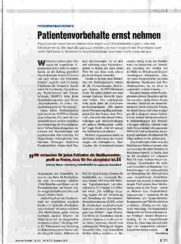 Vorschauseite 1: Patientenvorbehalte ernst nehmen