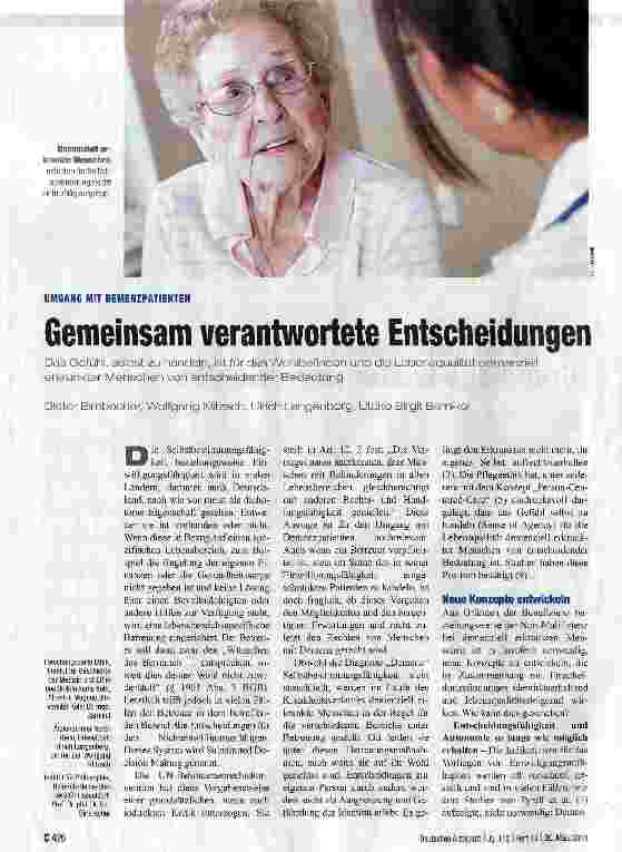 Vorschauseite 1: Gemeinsam verantwortete Entscheidungen