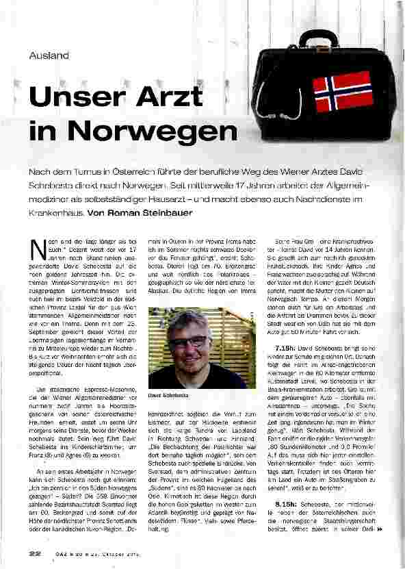 Vorschauseite 1: Unser Arzt in Norwegen