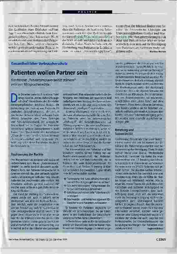 Vorschauseite 2: Patientenorientierte VersorgungsforschungDen Nutzen nachgewiesen