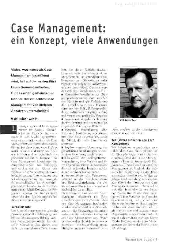 Vorschauseite 1: Case Management: ein Konzept, viele Anwendungen