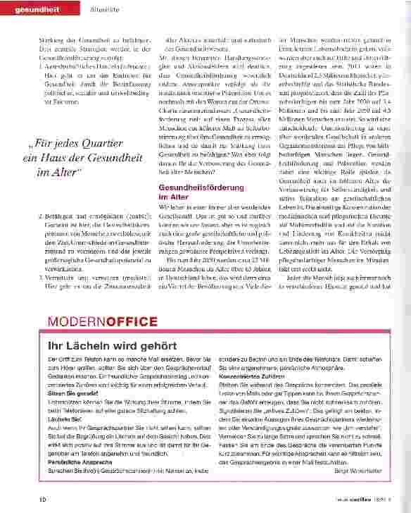 Vorschauseite 2: Gesundheitsförderung in der Altenpflege - ein Widerspruch?