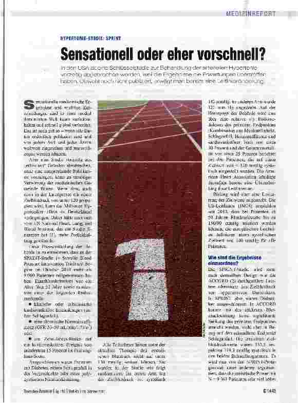 Vorschauseite 1: Sensationell oder eher vorschnell?