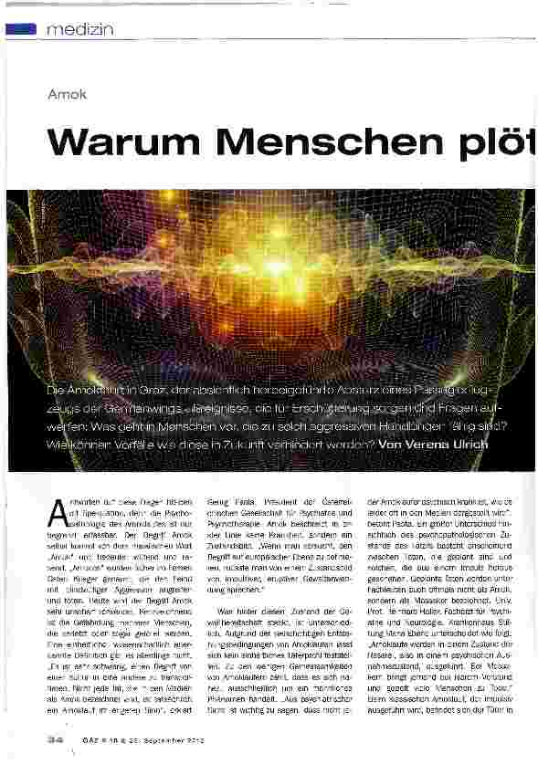 Vorschauseite 1: Warum Menschen plötzlich töten
