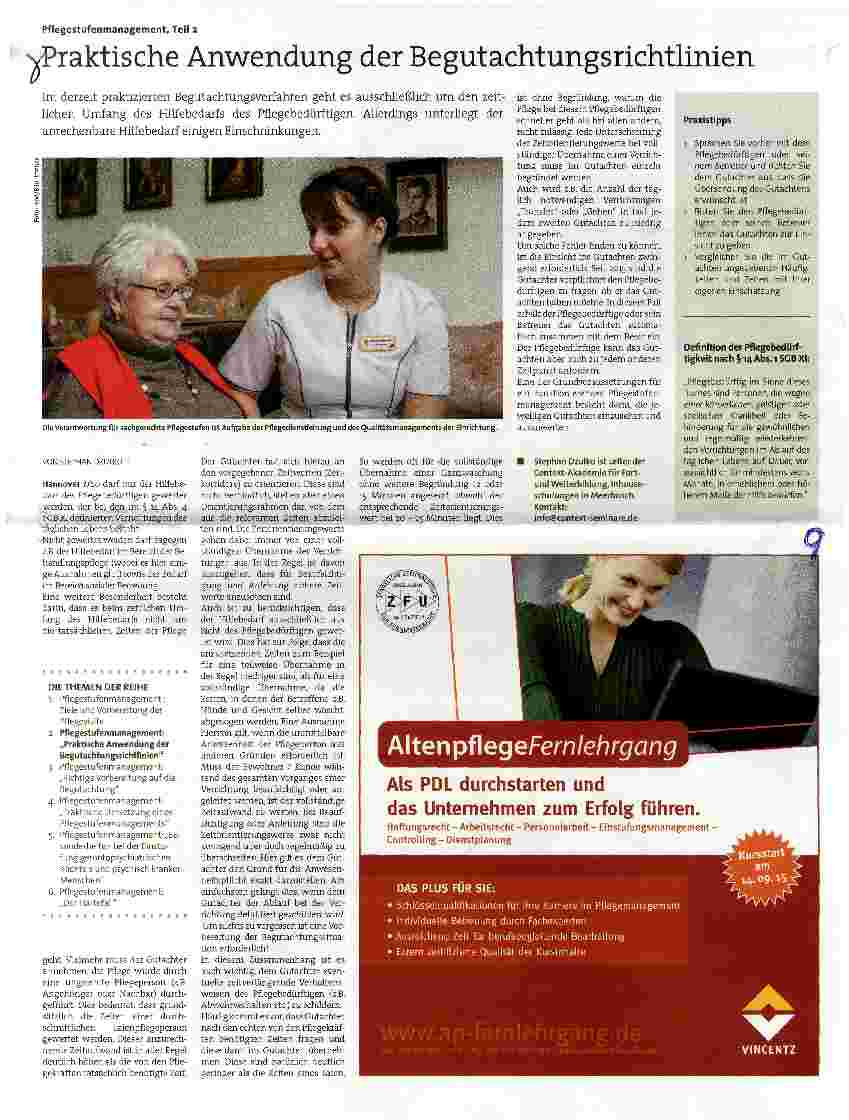 Vorschauseite 1: Pflegestufenmanagement Teil 2 Praktische Anwendung der Begutachtungsrichtlinien