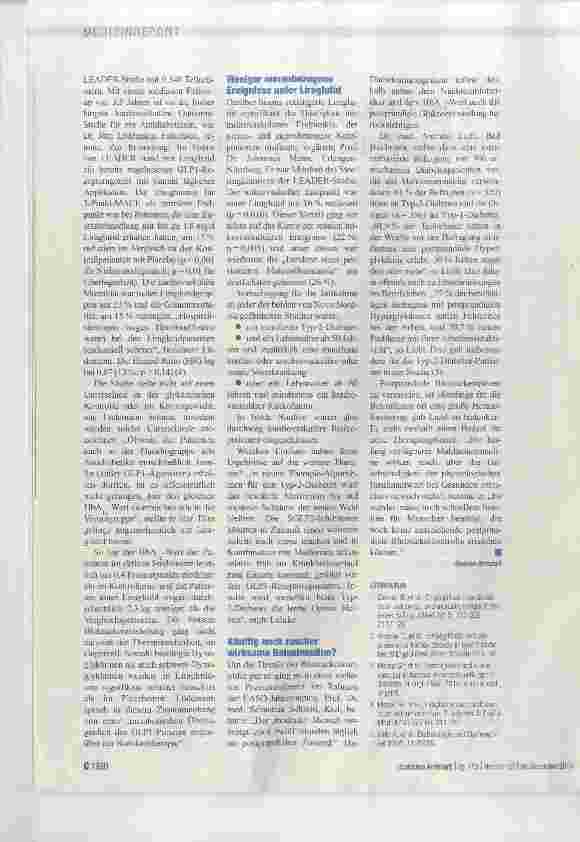 Vorschauseite 2: DIABETES MELLITUS (2) Ziel ist Glukosesenkung und kardiovaskuläre Risikominderung