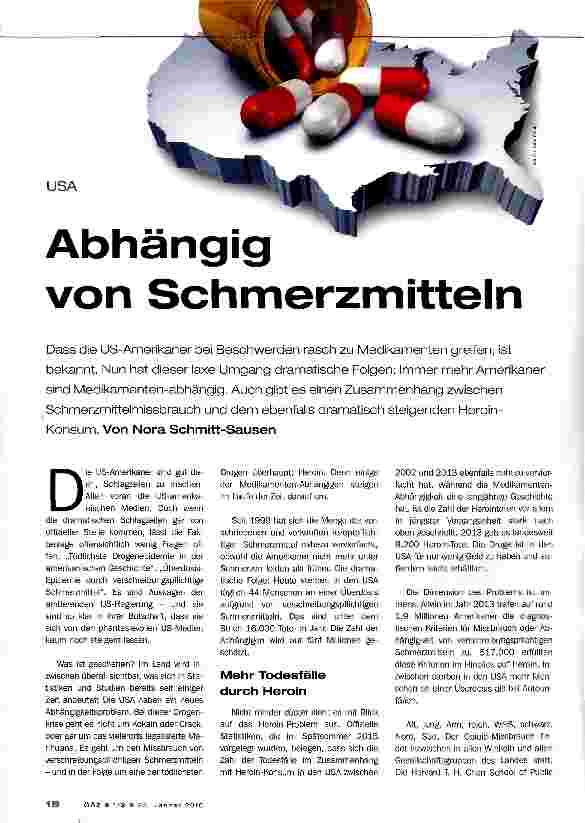 Vorschauseite 1: Abhängig von Schmerzmitteln