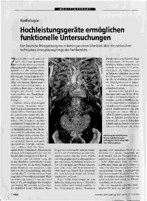 Vorschauseite 1: Hochleistungsgeräte ermöglichen funktionelle Untersuchungen