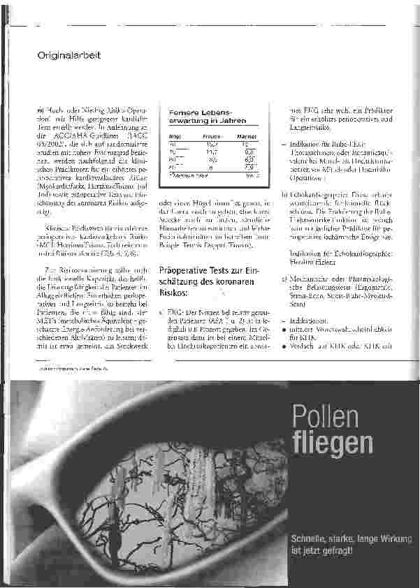 Vorschauseite 3: Präoperative Risikoevaluierung