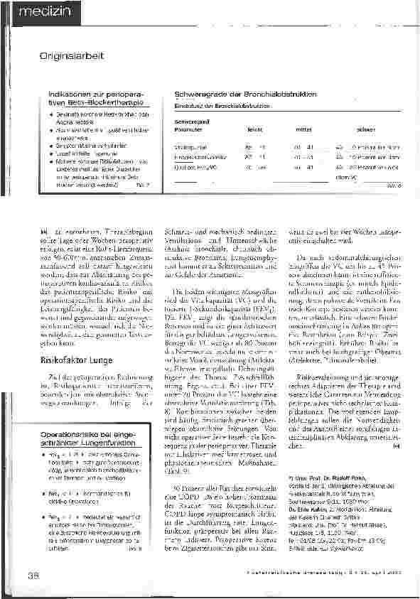Vorschauseite 5: Präoperative Risikoevaluierung