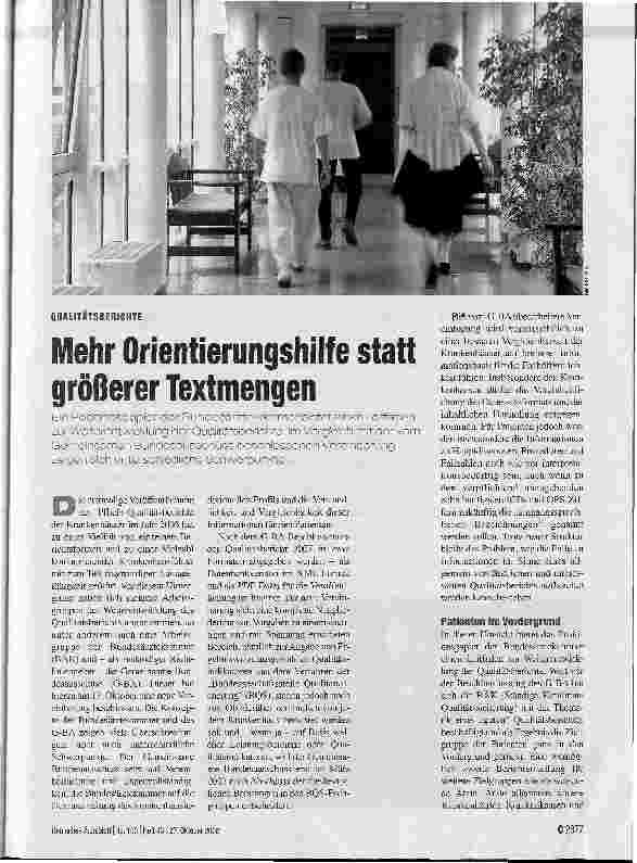 Vorschauseite 1: Mehr Orientierungshilfe statt größerer Textmengen