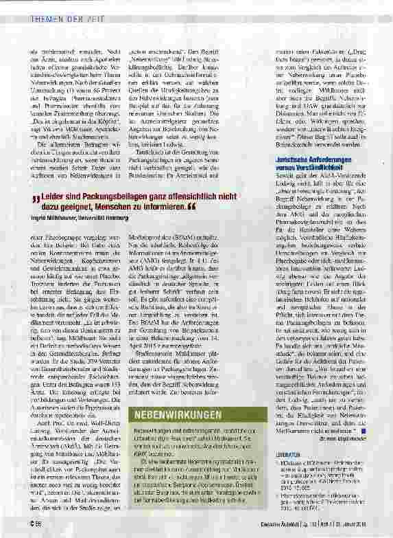 Vorschauseite 2: Auch für Arzte unverständlich
