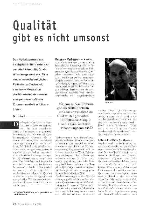 Vorschauseite 1: Qualität gibt es nicht umsonst