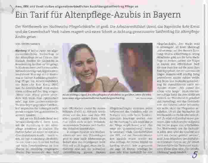 Vorschauseite 1: Ein Tarif für Altenpflege-Azubis in Bayern