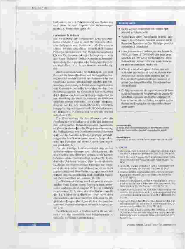 Vorschauseite 6: Polypharmazie - Tendenz steigend, Folgen schwer kalkulierbar