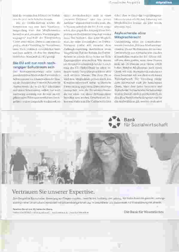 Vorschauseite 3: Reform darf Flüchtlingsrechte nicht schwächen