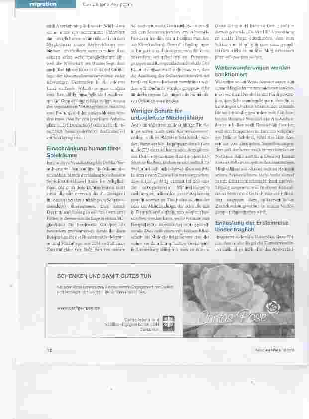 Vorschauseite 4: Reform darf Flüchtlingsrechte nicht schwächen