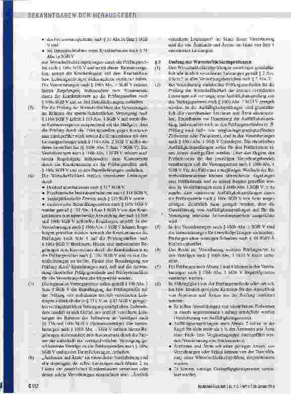 Vorschauseite 2: Rahmenvorgaben nach § 106b Abs. 2 SGB V für die Wirtschaftlichkeitsprüfung ärztlich verordneter Leistungen