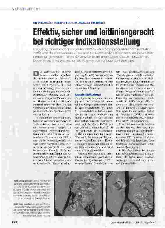 Vorschauseite 1: Effektiv, sicher und leitliniengerecht bei richtiger Indikationsstellung