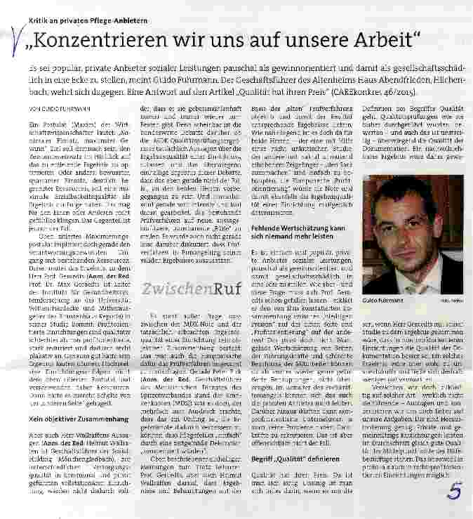 Vorschauseite 1: Konzentrieren wir uns auf unsere Arbeit