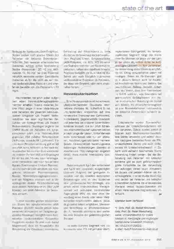 Vorschauseite 4: Peripherie arterielle Verschlußfunktion