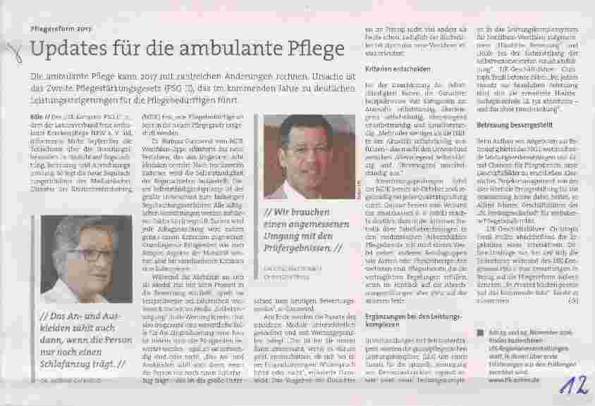 Vorschauseite 1: Updates für die ambulante Pflege