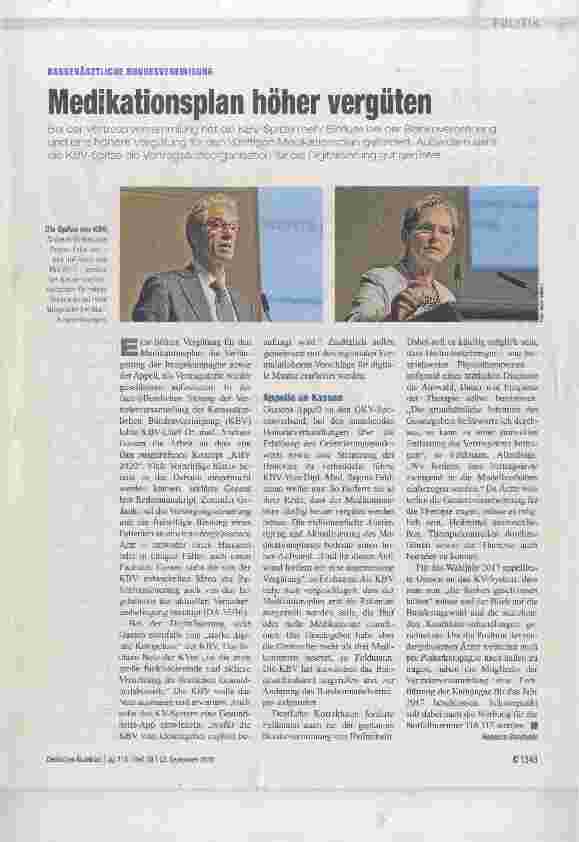 Vorschauseite 1: Medikationsplan höher vergüten