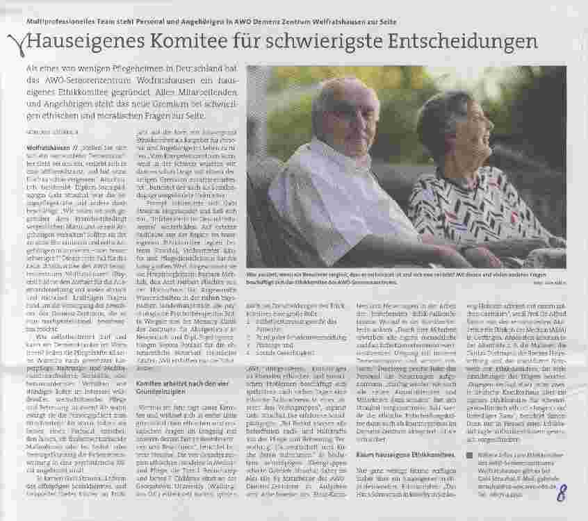 Vorschauseite 1: Hauseigenes Komitee für schwierigste Entscheidungen