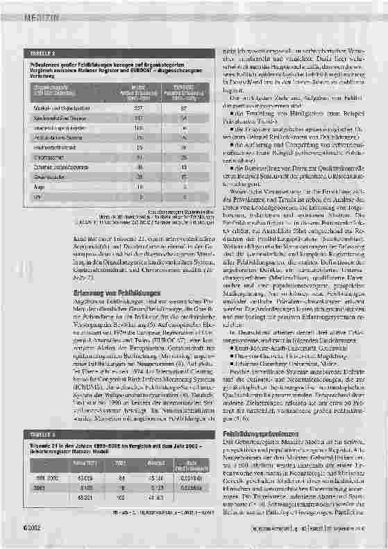 Vorschauseite 3: Fehlbildungen bei Neugeborenen