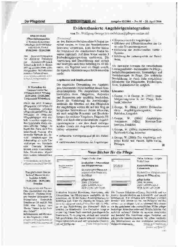 Vorschauseite 2: Evidenzbasierte Angehörigenintegration