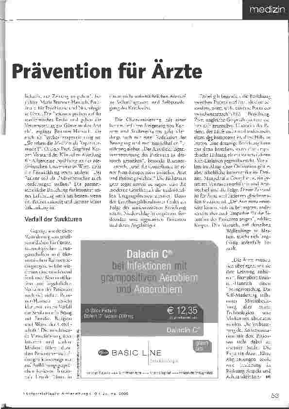 Vorschauseite 2: Neue Burnout-Prävention für Ärzte