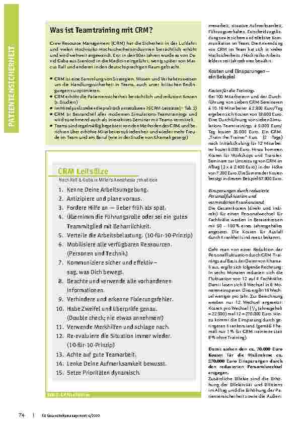 Vorschauseite 3: Durch Teamtrainings zur geringeren Personalfluktuation: Ergebnisse einer Studie zu modernen Teamtrainings und Implikationen zur praktischen Umsetzung im Krankenhaus
