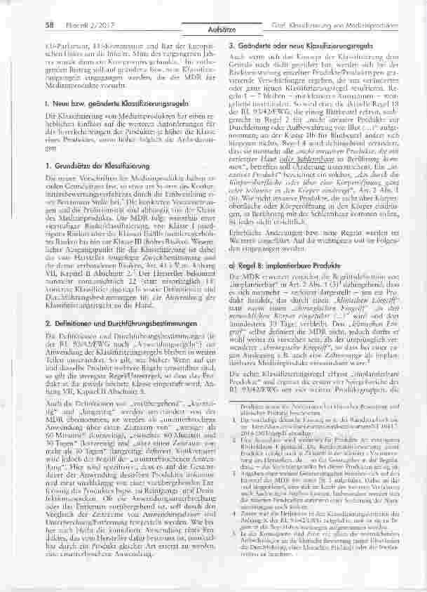 Vorschauseite 2: Revision des europäischen Rechtsrahmens für Medizinprodukte: Einfluss auf die Klassifizierung von Medizinprodukten